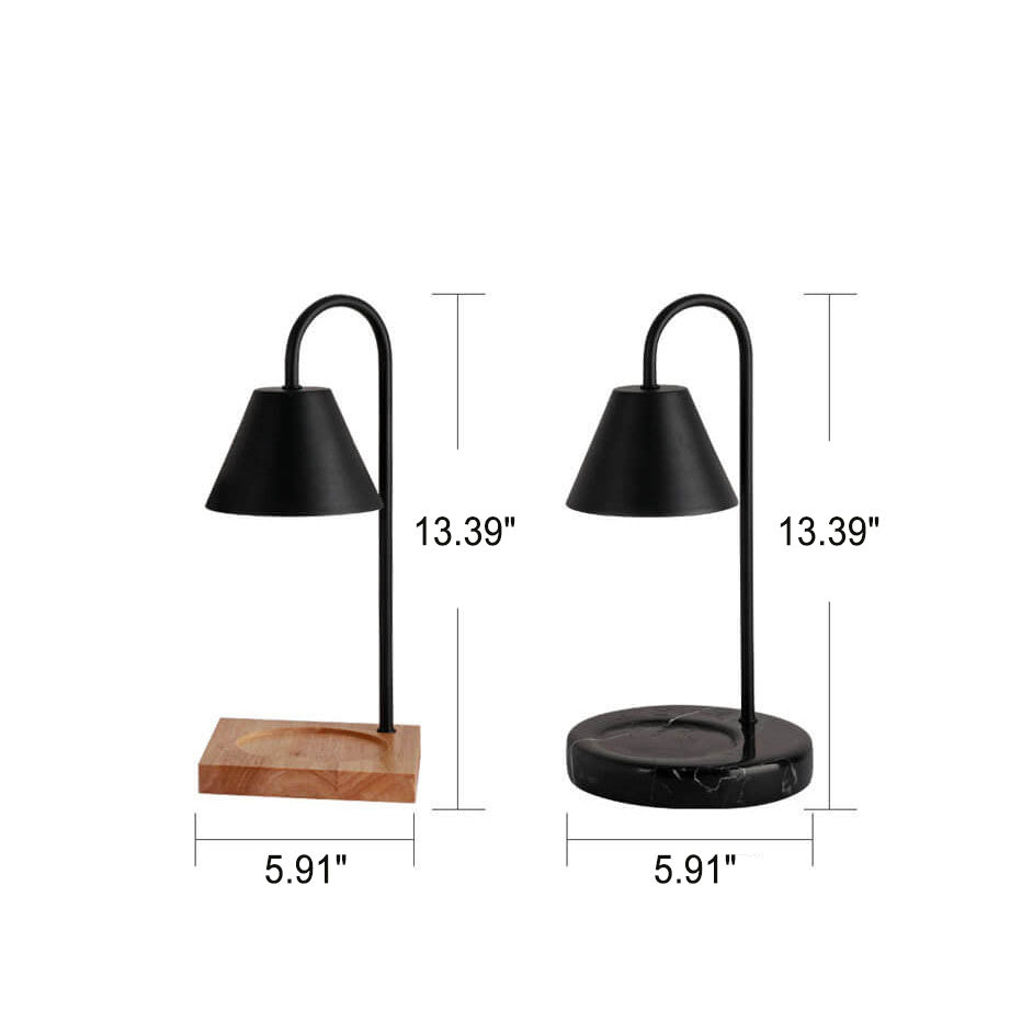 Nordic Solid Marble Base Cone 1-Light Melting Wax Table Lamp