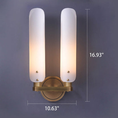 Modern Light Luxury Long Glass 1/2 Light Wall Sconce Lamp