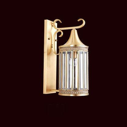 Contemporary Luxury Copper Glass Tubular Shade 1/3-Light Wall Sconce Lamp For Living Room