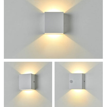 Modern Simple Square LED Body Sensor Wall Sconce Lamp