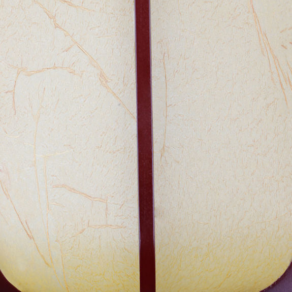 Modern Chinese Faux Sheepskin Wooden Lantern 1-Light Pendant Light