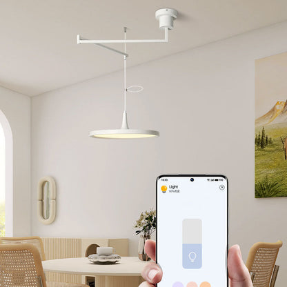 Modern Minimalist Hardware Aluminum Flying Saucer LED Pendant Light For Dining Room