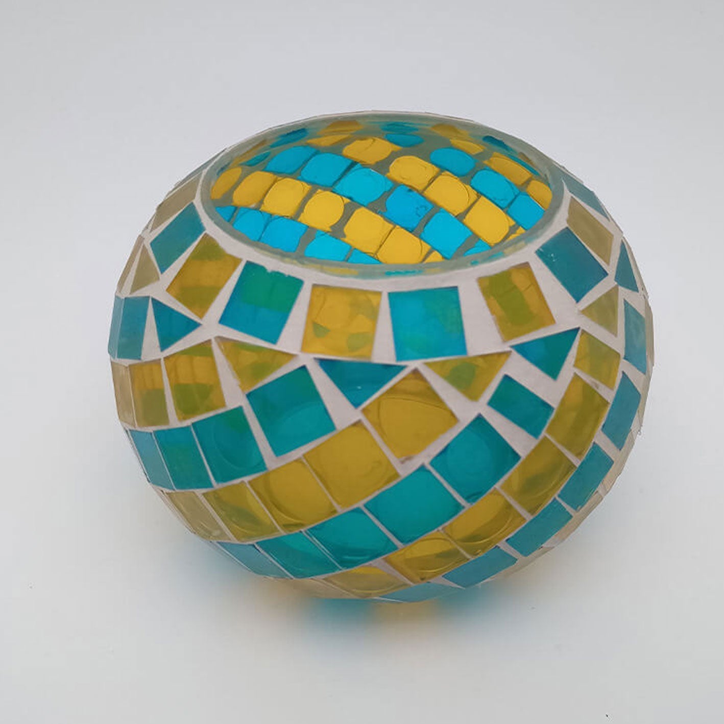 Solar Creative Stained Glass Spiral Pattern Design LED Outdoor Decorative Light