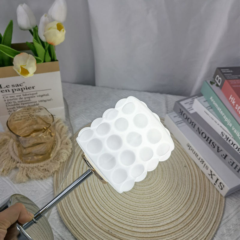 Nordic Minimalist Glass Metal LED Reading Table Lamp