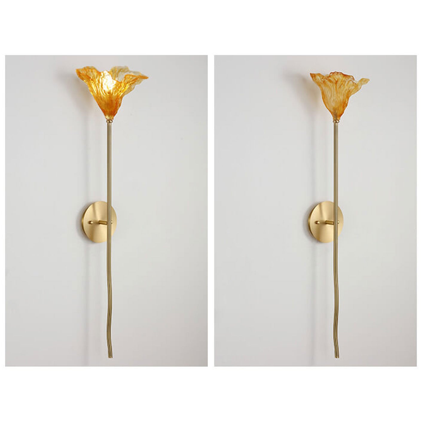 Modern Chinese Dry Lotus Glass Lamp Design 1-Light Wall Sconce Lamp