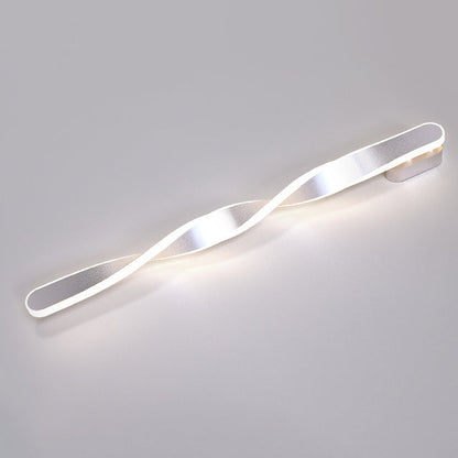 مصباح حائط LED طويل من الألومنيوم والسيليكون بتصميم حلزوني عصري بسيط لغرفة المعيشة 
