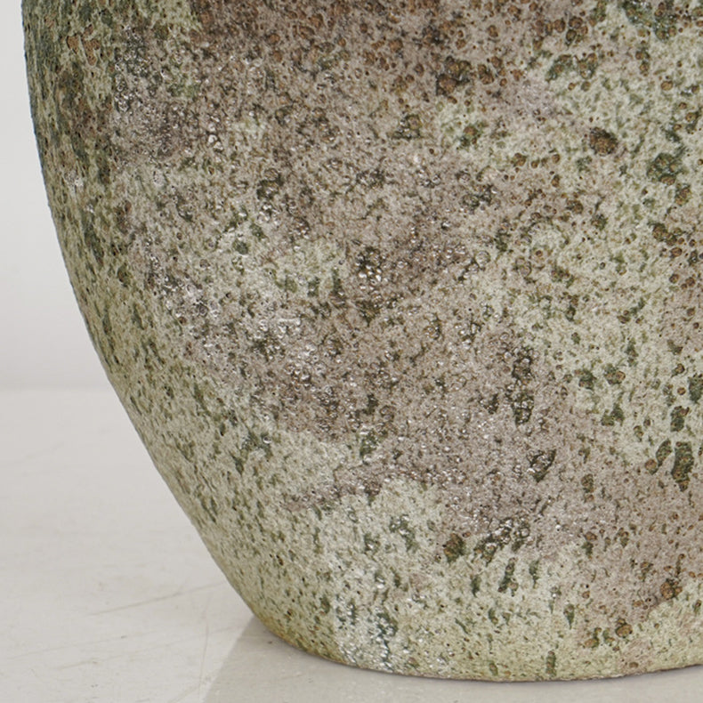Traditional Vintage Round Vase Jar Base Ceramic Fabric 1-Light Table Lamp For Living Room