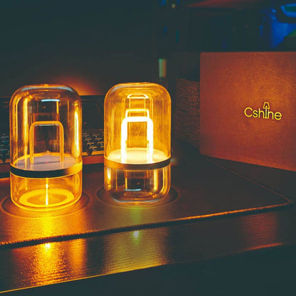 Modern Creative Clear PC Jar Induction LED Night Light Table Lamp