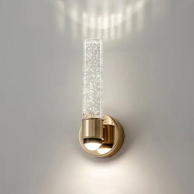 Modern Light Luxury Bubble Crystal Column Aluminum LED Wall Sconce Lamp