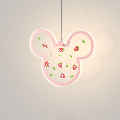 Nordic Cartoon Round Acrylic  Astronaut LED Pendant Light