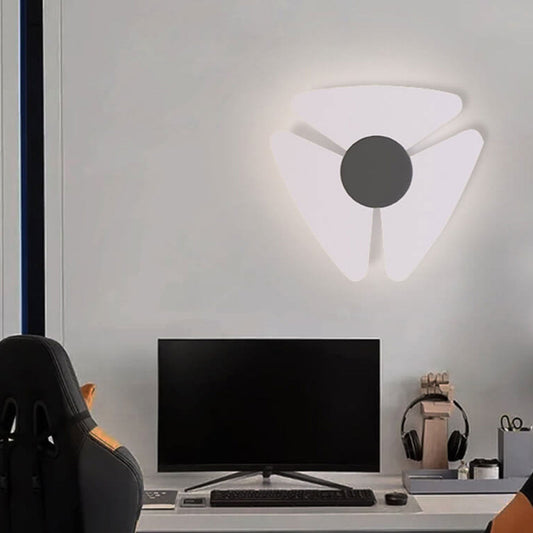 Nordic Creative Triangle Fan Design LED Wall Sconce Lamp