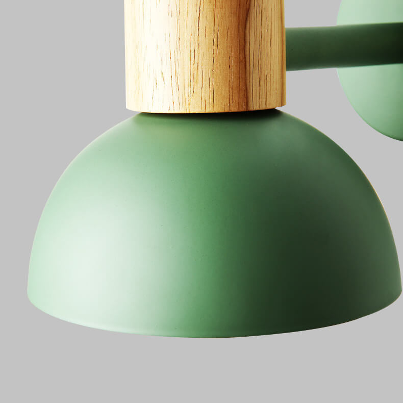 مصباح حائطي عصري كلاسيكي من خشب الماكارون بلون واحد مع مصباح واحد 