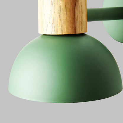 مصباح حائطي عصري كلاسيكي من خشب الماكارون بلون واحد مع مصباح واحد 