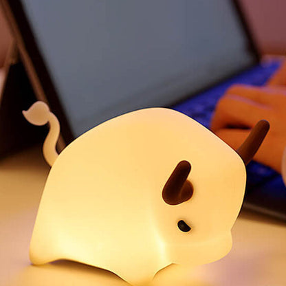 Animal Cow Silicone USB Timer Dimmable LED Night Light Table Lamp