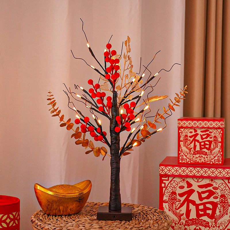 Modern Holiday Decor Birch Tree Plastic LED Standing Floor Lamp