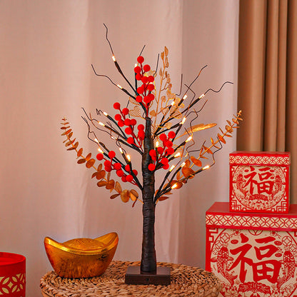 Modern Holiday Decor Birch Tree Plastic LED Standing Floor Lamp