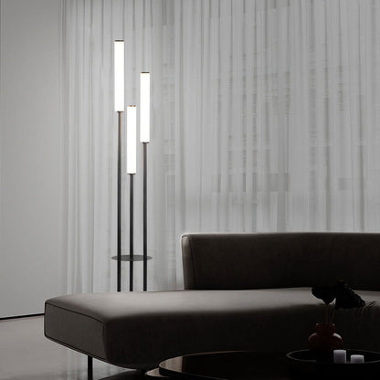 Modern Minimalist Creative Long Bar Design 3-Light LED Standing Floor Lamp