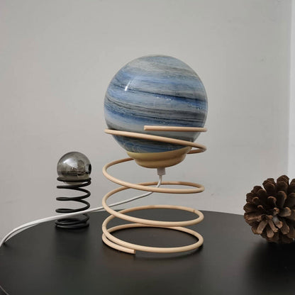 Nordic Creative Glass Ball Spring Base Design 1-Light Table Lamp