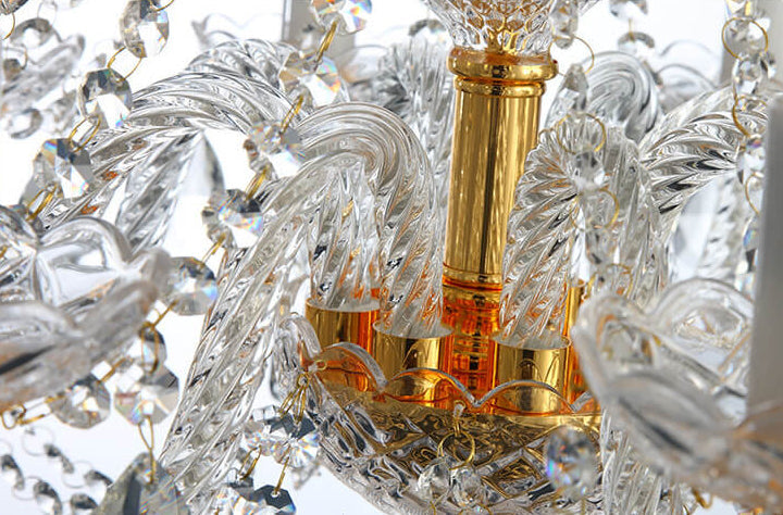Modern European Style Crystal Pendant 8-Light Chandelier
