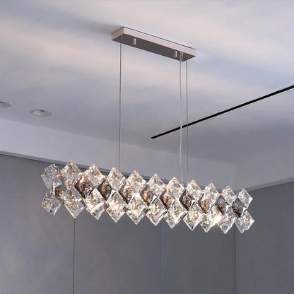Contemporary Luxury Crystal Diamond Circle Plated Hardware 5/6/7/8/10/14 Light Chandelier For Living Room