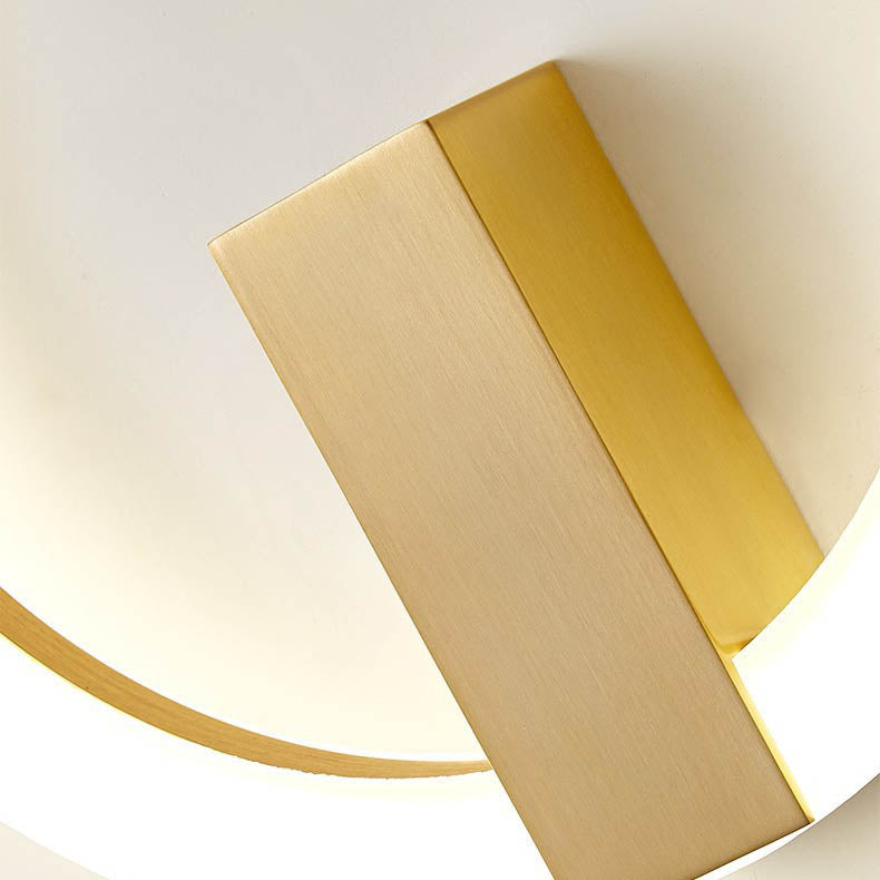 Modern Minimalist Round Iron Aluminum PVC LED Wall Sconce Lamp For Bedroom