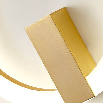 Modern Minimalist Round Iron Aluminum PVC LED Wall Sconce Lamp For Bedroom