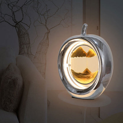 Creative Apple Quicksand Painting Decorative Ambient LED Table Lamp