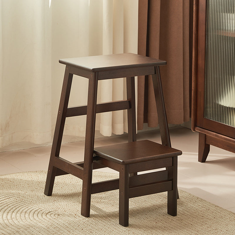 Moderner minimalistischer rechteckiger Barhocker aus Holz mit Fußstütze, ohne Rückenlehne und Armlehnen für das Esszimmer 