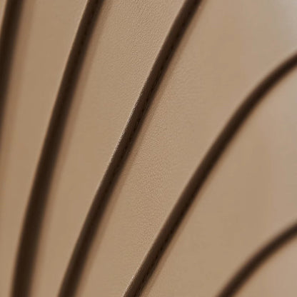 Modern Minimalist Square Pleated PU Leather Metal Foam Dining Chair Four Legs Backrest For Dining Room