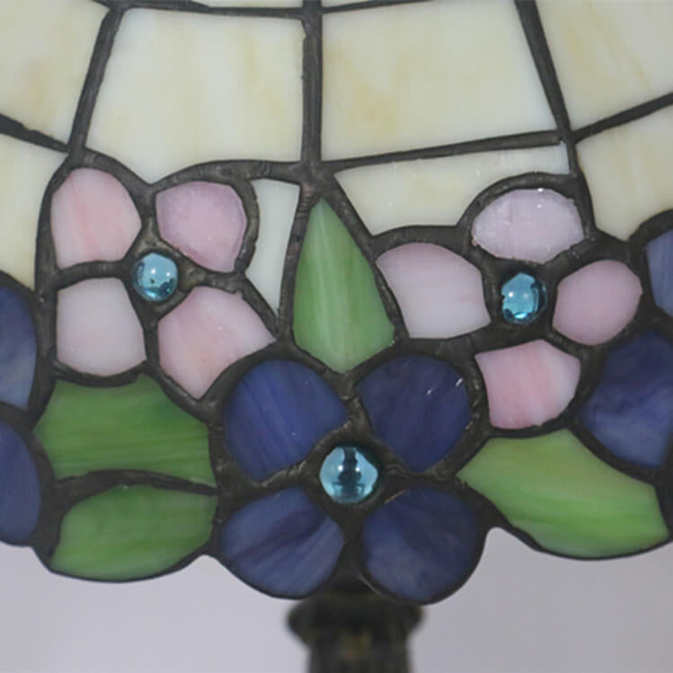 Creative Retro Tiffany Glass Shade 1-Light Table Lamp