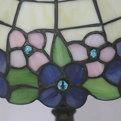 Creative Retro Tiffany Glass Shade 1-Light Table Lamp