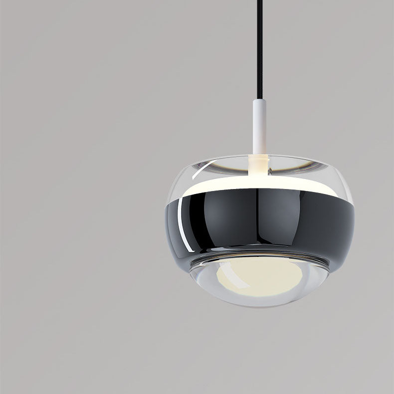 Modern Simplicity Iron Aluminum Semicircle LED Pendant Light For Living Room