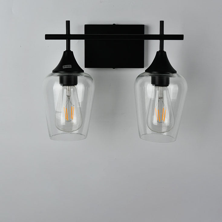Industrial Simple Wine Glass Iron 2/3 Light Wall Sconce Lamp
