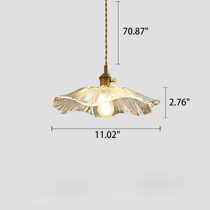 Nordic Light Luxury Brass Glass 1/3-Light Pendant Light