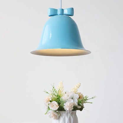 Nordic Minimalist Bells Bow Tie Iron 1-Light Pendant Light