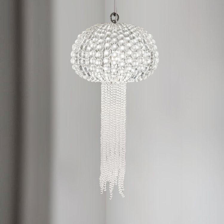 Modern Light Luxury Glass Jellyfish Shape 1-Light Pendant Light