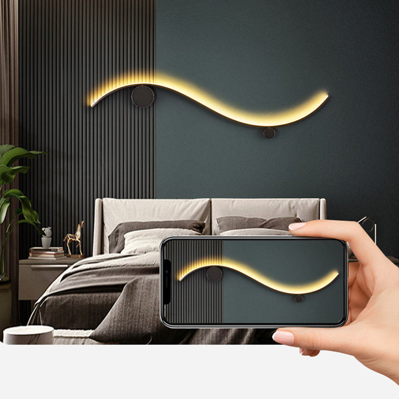 مصباح حائط LED دائري مموج من النحاس والسيليكون بتصميم عصري بسيط للممر 