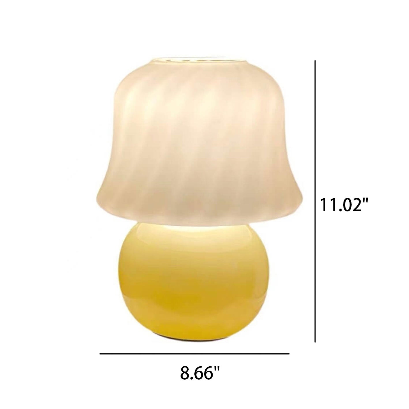 French Creative Cream Mushroom Design 1-Light Table Lamp