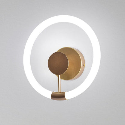 Contemporary Simplicity Circle Acrylic Shade LED Wall Sconce Lamp For Bedroom