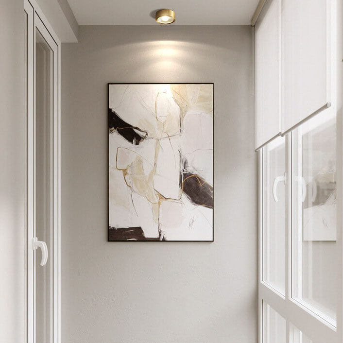 Nordic Light Luxury All Copper Ultra-thin LED Flush Mount Light
