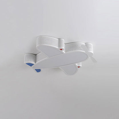Cartoon Creative Luminous Aircraft Design LED Flush Mount Ceiling Light