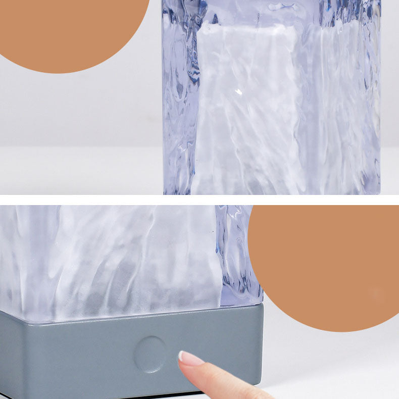 Modern Simplicity Resin Square LED Table Lamp For Bedroom