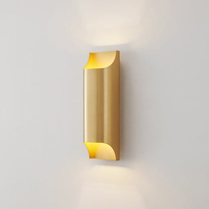 Contemporary Simplicity Full Copper Column 2-Light Wall Sconce Lamp For Living Room