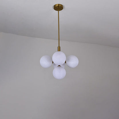 Contemporary Creative Moon Orb Iron PLA 5/13 Light Chandelier For Living Room