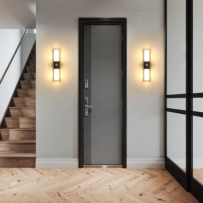 مصباح حائط LED خارجي مقاوم للماء بتصميم مستطيل بسيط وحديث مصنوع من الألومنيوم 