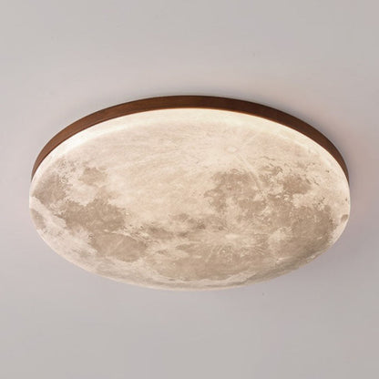 Nordic Minimalist Moon Round PVC LED Flush Mount Ceiling Light