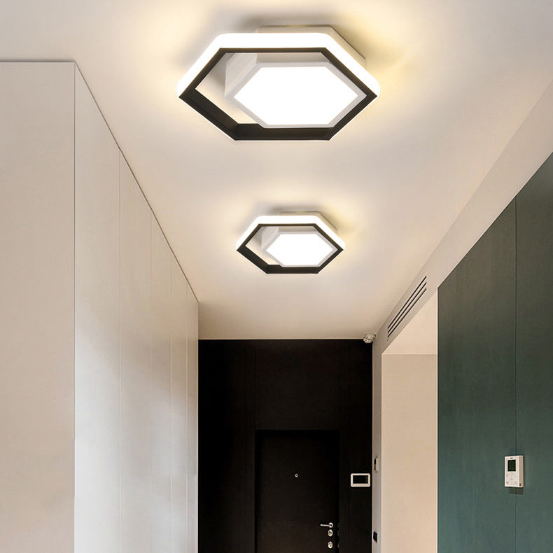 مصباح سقف LED بتصميم هندسي سداسي الشكل بتصميم حديث وبسيط 