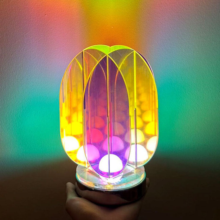 Modern Clear Dazzle Acrylic Geometry LED Art Decoration Table Lamp ...