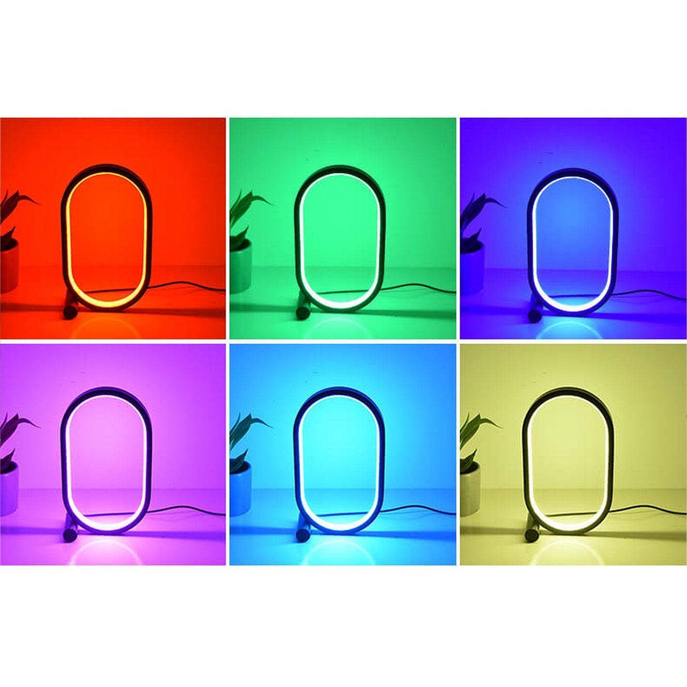 Creative Simple Oval USB LED Night Light Table Lamp
