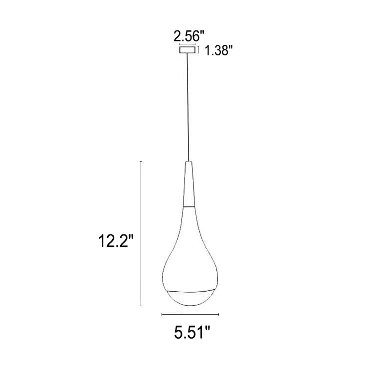 北欧インダストリアル ウォータードロップ型 セメント LED ペンダントライト